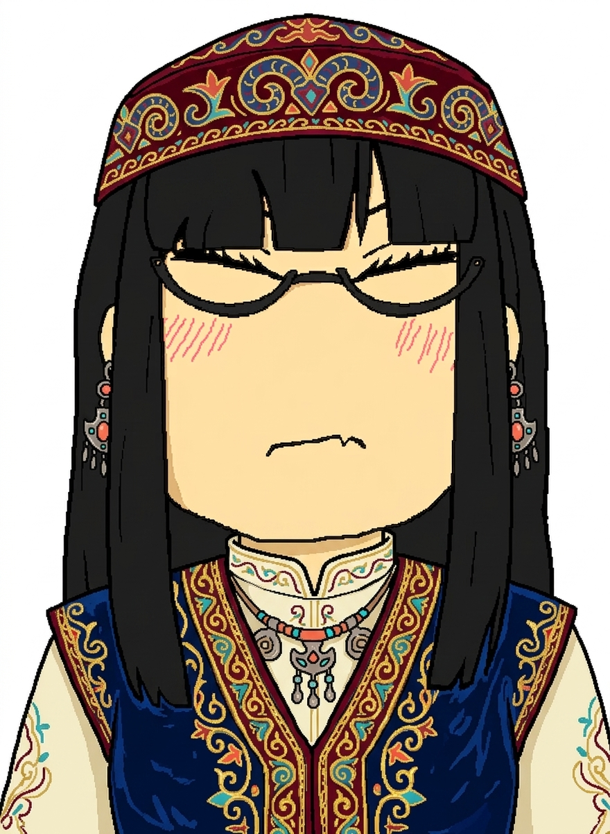 soychang, soytan, foidjaks, ai slop, angry, asian, black hair, blush, closed eyes, closed mouth