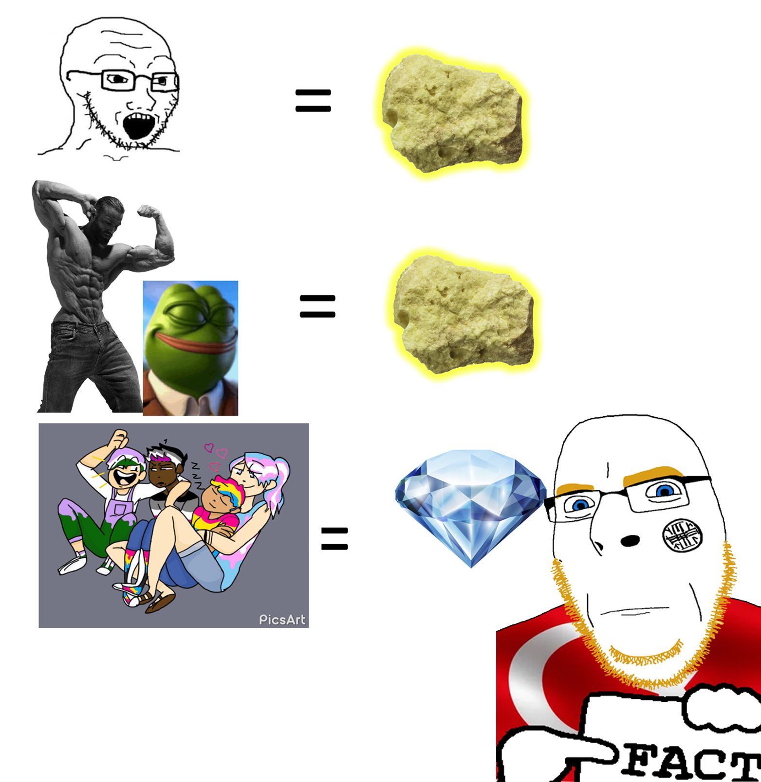 nation88, gigachad, pepe, wojak, cobson, soyak, aryan, countryaryan fact!, a10 eyes, black skin