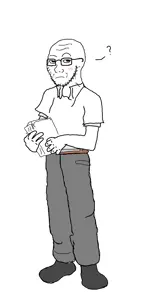 72986 - soybooru.com - 4cuck_user belt food foodjak full_body glasses holding_folder holding_object holding_papers jewishautismaward78 looking_at_you paper pineapple pinejak question_mark shoe soyak stubble white_skin.png