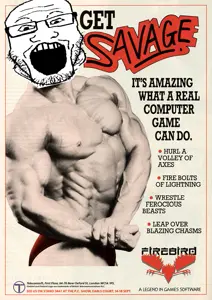 markiplier soyjak, buff, glasses, open mouth, real life, savage, soyjak, stubble, text, video game