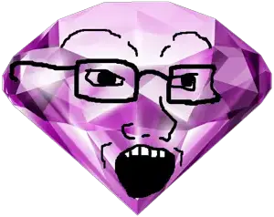 soyak, gem, gem skin, glasses, morganite, objectsoy, open mouth, pink, soyjak