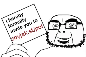 224927 - soybooru.com - 1soyjak bald black_eyes formal_invitation front_view gapejak glasses half_open_mouth holding_object invitation looking_at_you open_eyes portrait smile stubble transparent_background uncolored_sk.jpg