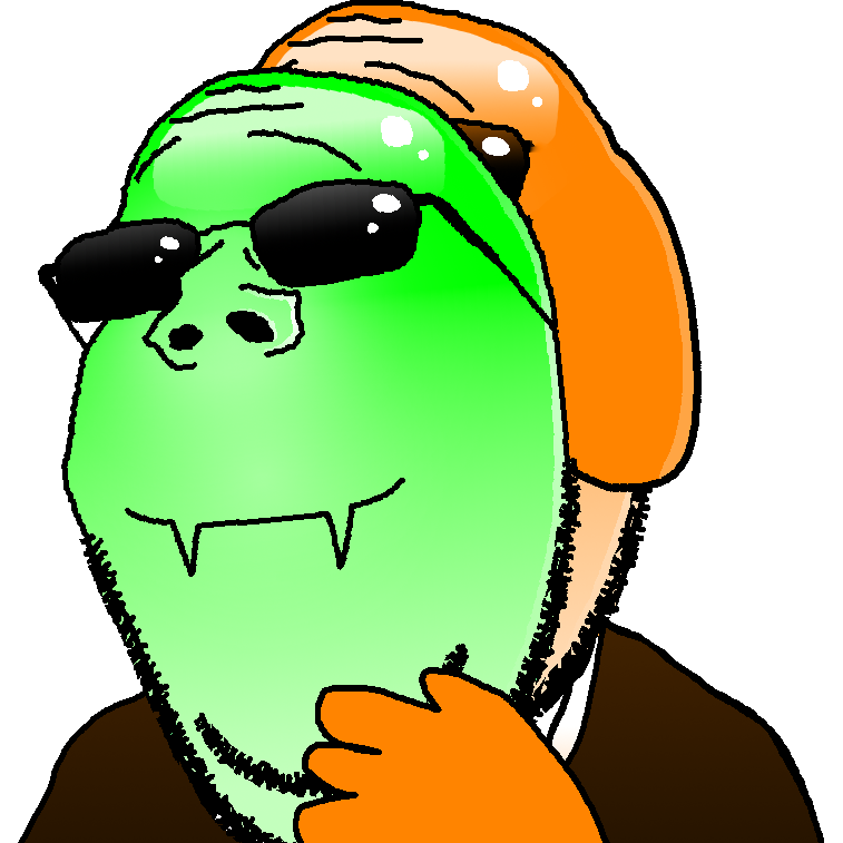 greenfag, gapejak, wholesome soyjak, approver, clothes, glasses, green skin, hands, mask, necktie