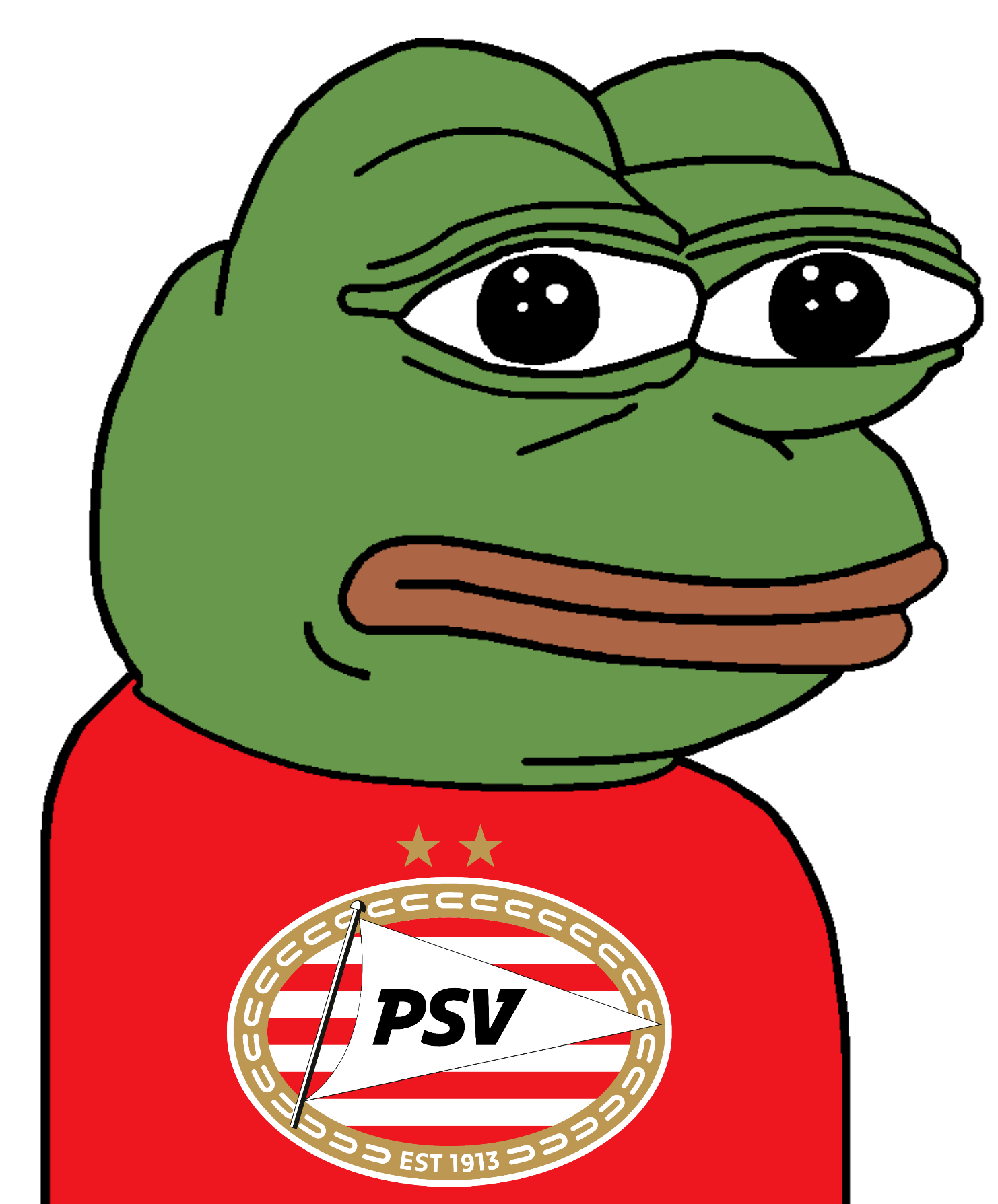 pepe, amphibian, animal, closed mouth, dutch, football, frog, green skin, lips, logo