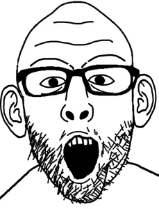 nojak, nu-nojak, 1soyjak, bald, beard, eyebrows, glasses, looking at you, nose, open mouth