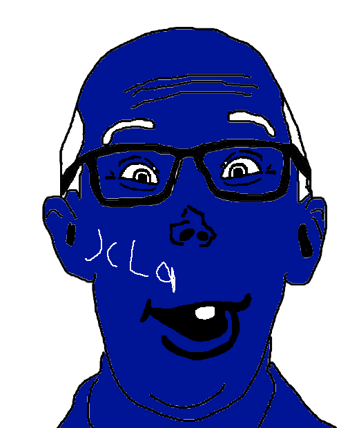 bimmyjak, vlodson, bimmyvlod, fusionjaks, blue skin, ear, glasses, hair, nose, one tooth