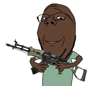Black Wholesome Soyjak carrying a rifle.png