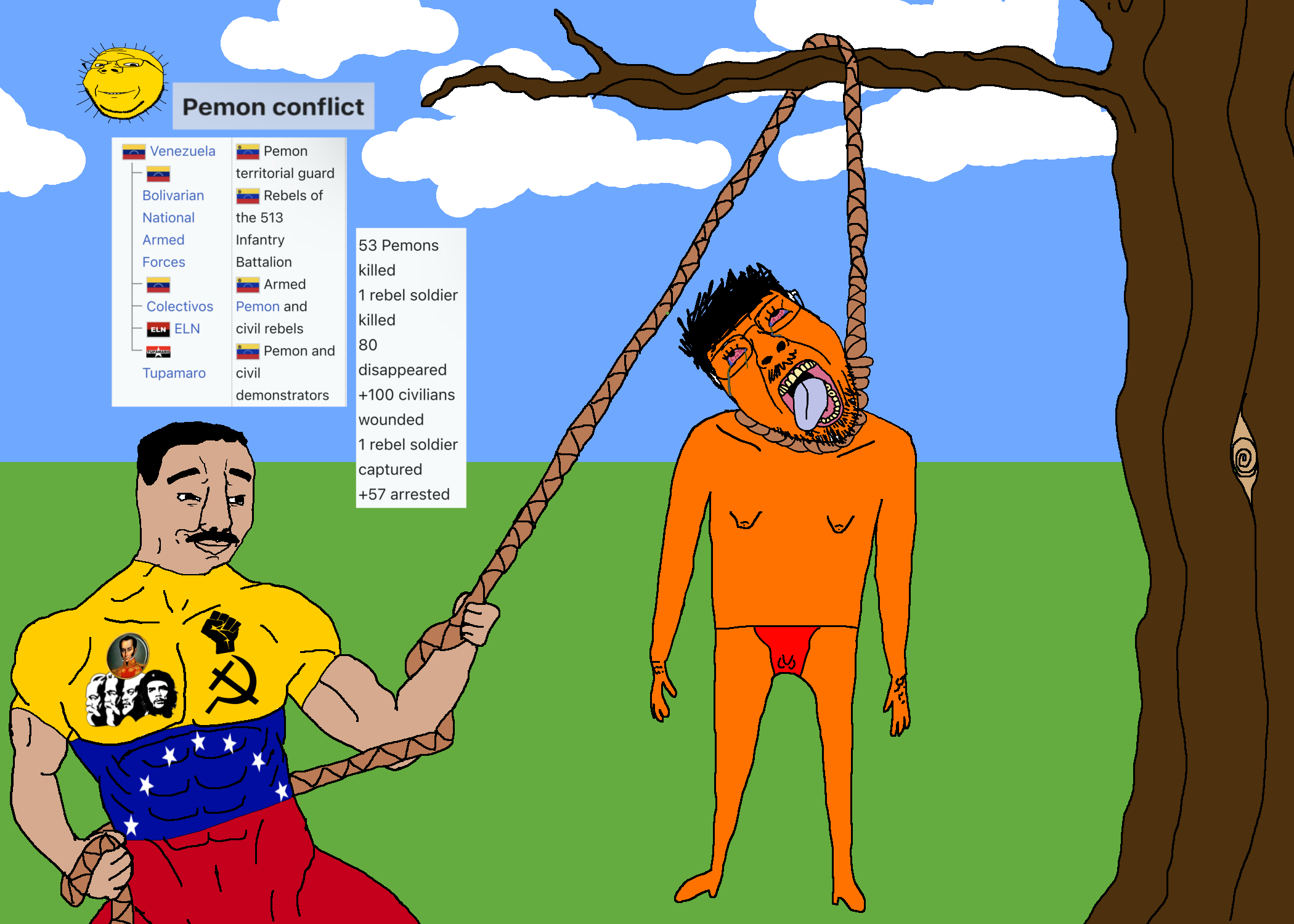 bernd, chudjak, gapejak, hanging troonjak, troonjak, wholesome soyjak, 3soyjaks, ack, arm, bloodshot eyes