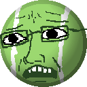 rotjak, nuurumoji, 1soyjak, bald, black eyes, emoji, glasses, green glasses, green skin, half open mouth