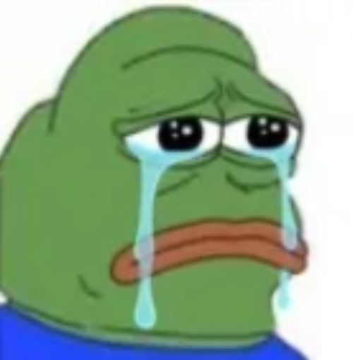 pepe, amphibian, animal, black eyes, crying, depressed, depression, frog, frown, green