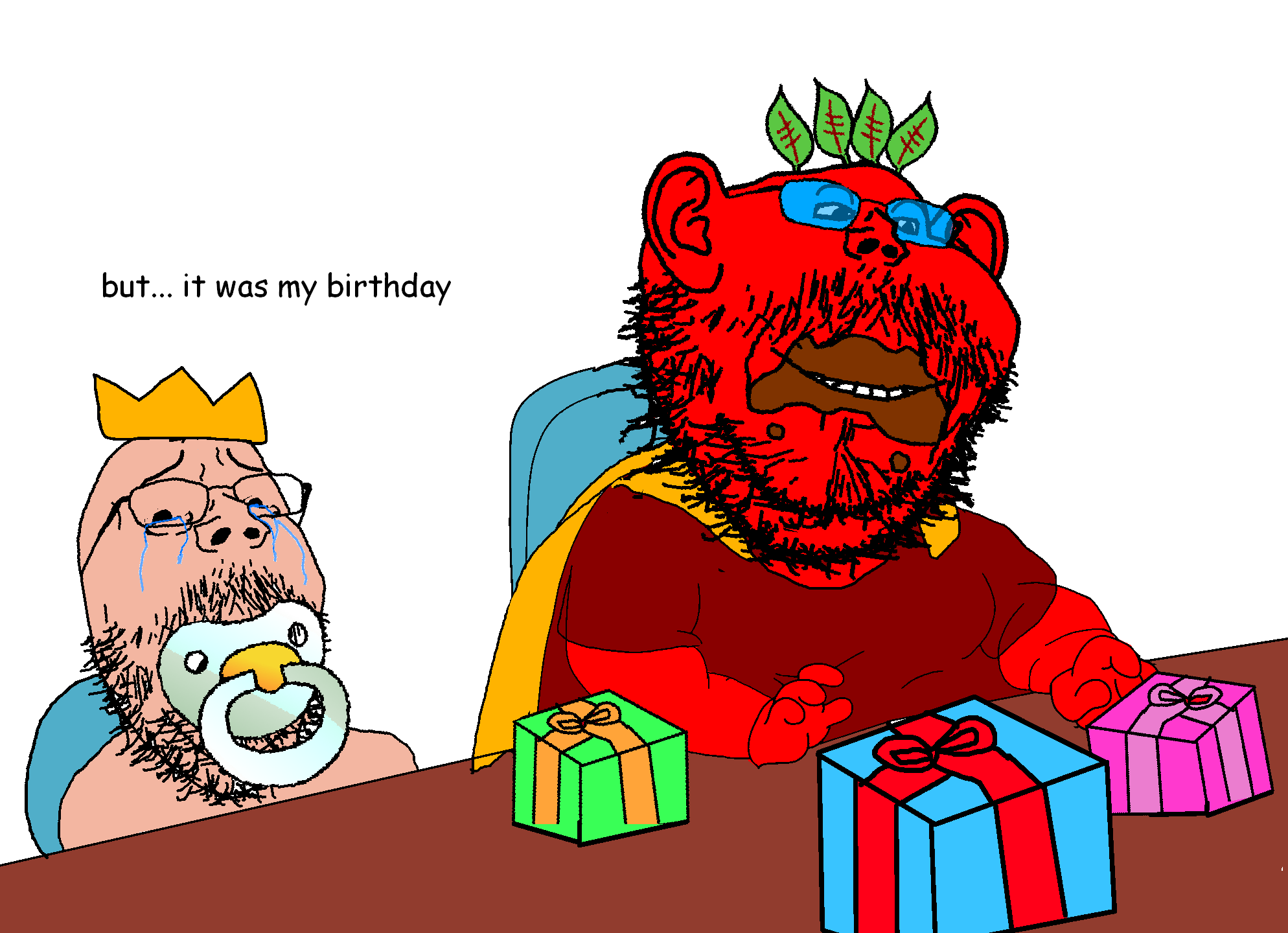 gapejak, impish soyak ears, babyjak, mustached gapejak, mustached impjak, babyjak, admin, baby, beard, beetroot