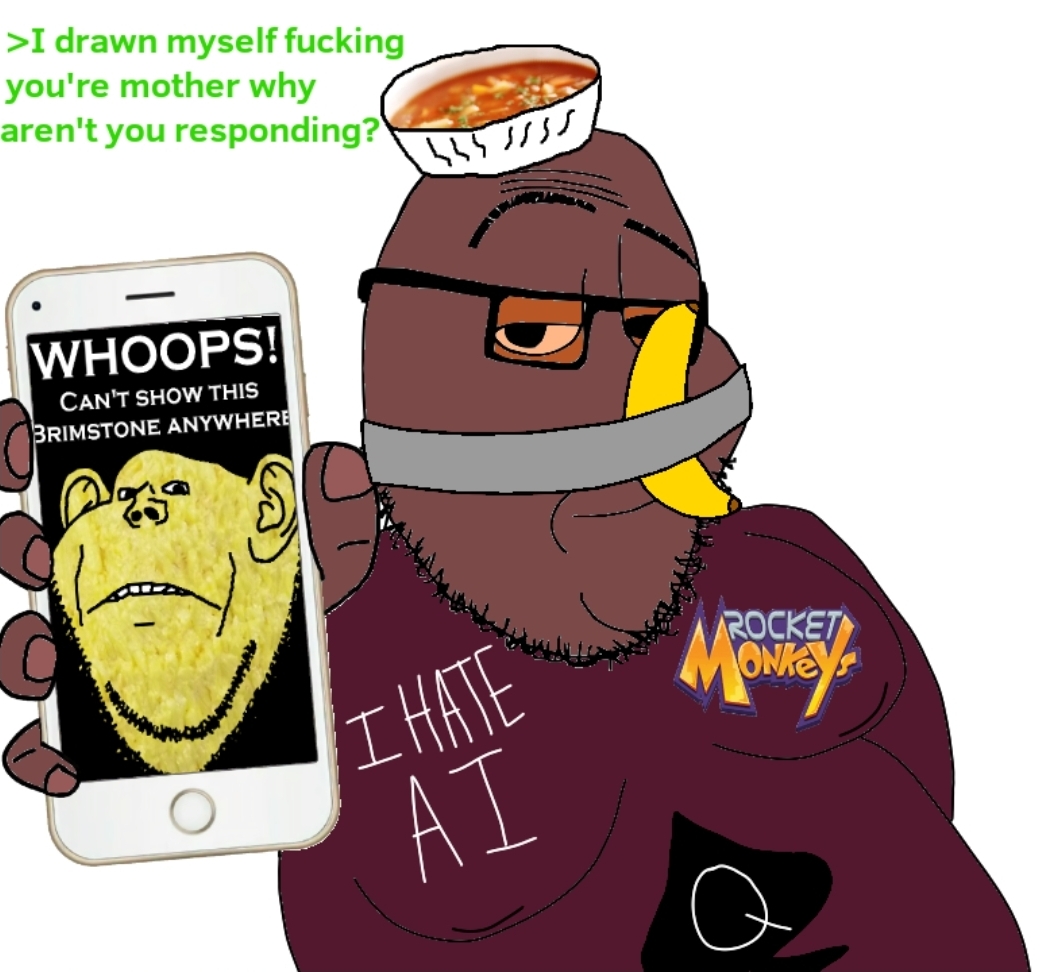 impish soyak ears, smugjak, arm, arrow, banana, brimstone, clothes, fat, food, fruit