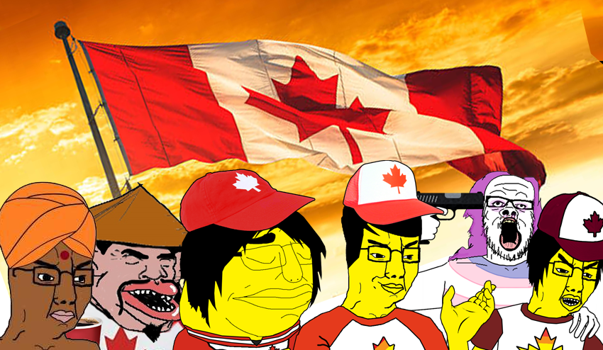 a24 slowburn soyjak, chudjak, kohler, amerimutt, bindi, brown skin, canada, fu manchu (mustache), gun, imminent suicide