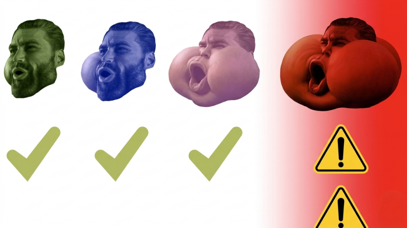gigachad, gigachaded, homelander choir, beard, black eyes, black hair, blue skin, buff, checkmark, green skin