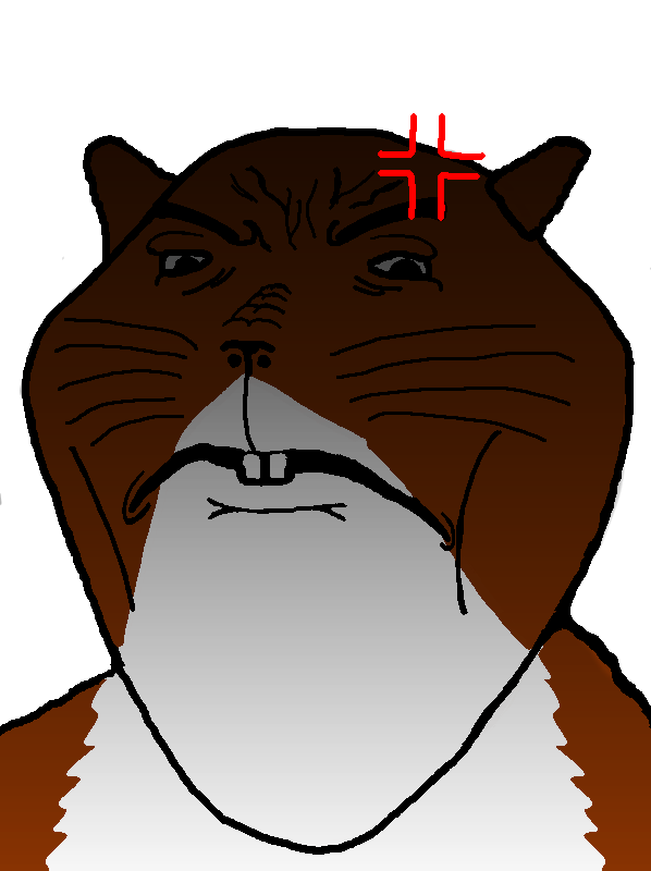 gapejak, impish soyak ears, impish meowjak, squirreljak, animaljaks, angry, angry eyebrows, animal, brown, brown fur