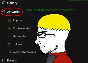 nate higgers, soyak, natejak, 1soyjak, arrow, artworks, blonde hair, english text, glasses, hair