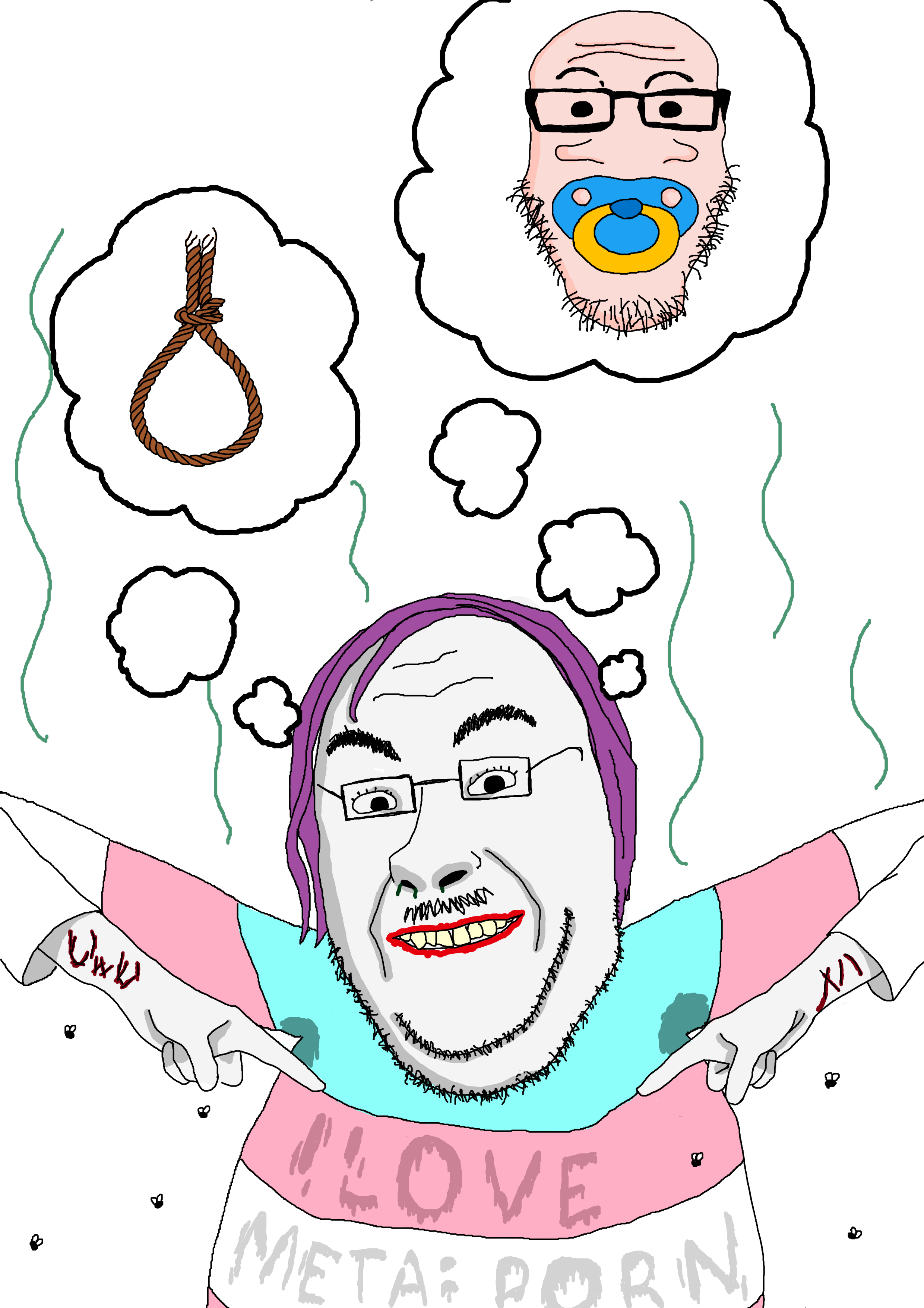 bernd, markiplier soyjak, hanging troonjak, neutralplier, troonjak, babyjak, 2soyjaks, ack, animal, arms