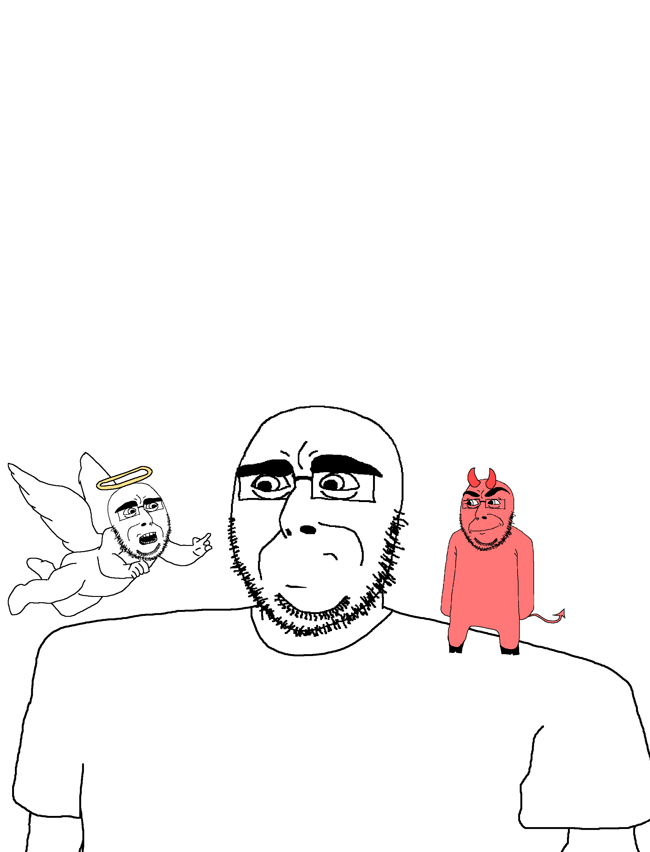 cobson, weirdpenis, cobsontalks, wide penis, 3soyjaks, angel, bald, black eyes, closed mouth, cobson talks