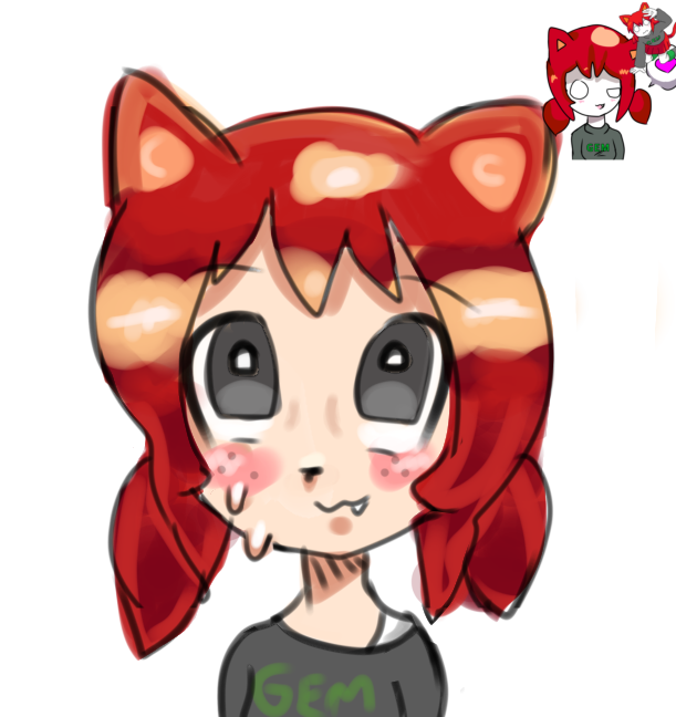 greckle, tama, femjak, 2soyjaks, black eyes, braids, closed mouth, female, front view, hair