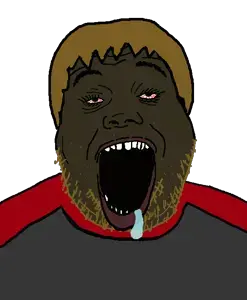 alicia, hunky twink sex machine, coomerjak, hunky twink sex machine, 1soyjak, big lips, black eyes, black skin, bloodshot eyes, brown hair