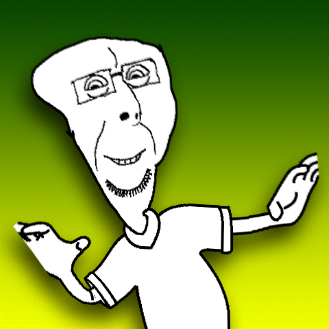 frank 2, cobson, cobsontalks, everyone's dancing furiously!, animated, clothes, dance, gradient background, half body, half open mouth