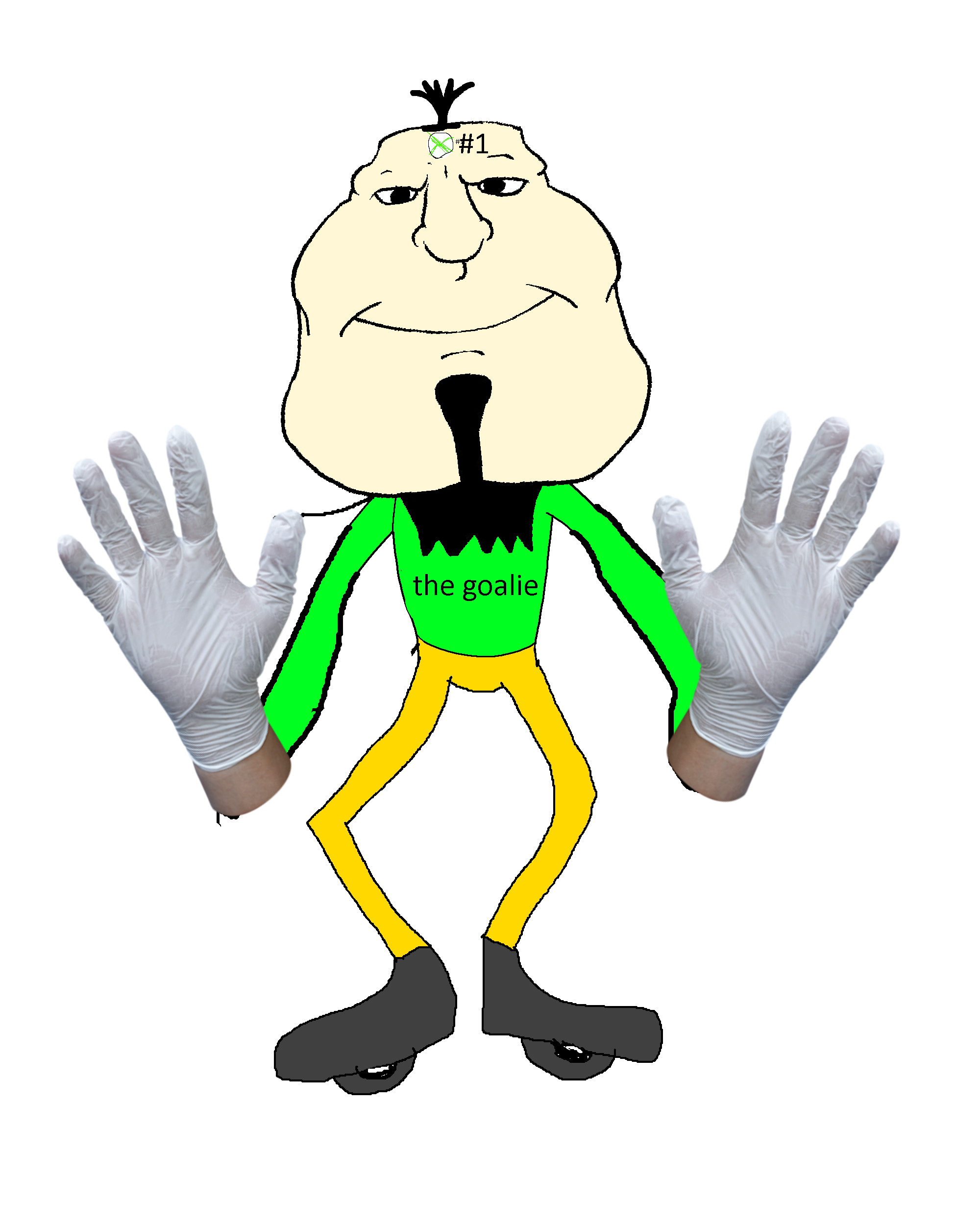 busmowerman, the goalie, meximutt, mexiaryan, mexiaryan front, 1soyjak, ancient, football, front view, full body