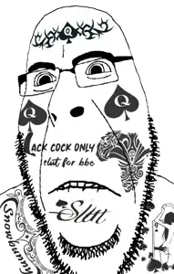 cobson, hornyson, biting lip, blacked, bnwo, distorted, frown, glasses, horny, queen of spades