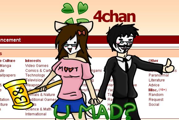 moot-tan, 4chan, animal, anonymous, ban, ban hammer, black hair, brown hair, cat, cat ears