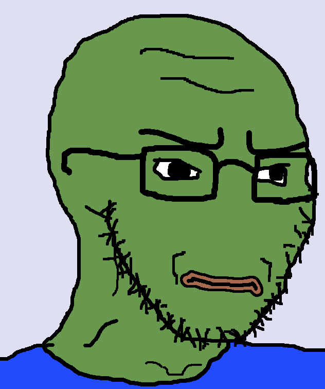 tillkrannies, pepe, soyak, amphibian, animal, bald, big lips, blue shirt, closed mouth, eyebrows
