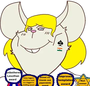 178466 - soybooru.com - award beige_fur brown_hair ear female female_impish_ears fur furry heart impish_soyak_ears marketpliers_(user) mouse namefags smiling soyjak_wiki teeth wiki yellow_fur.png