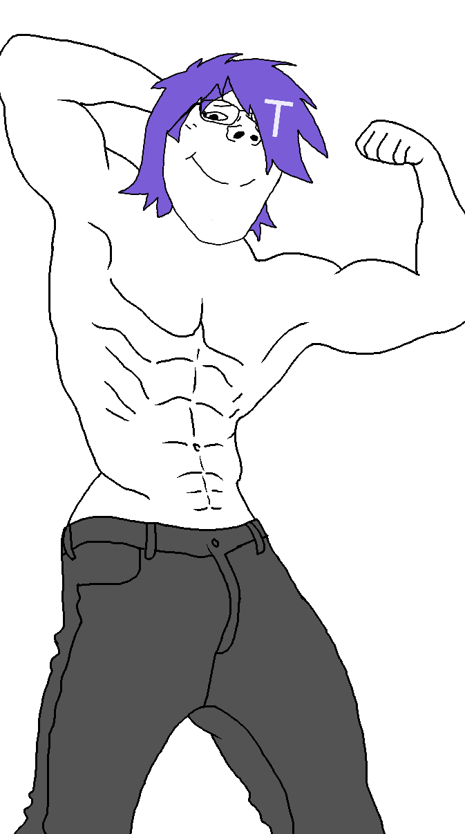 gigachad, gapejak, female gapejak, terryjak, femjak, buff, closed mouth, clothes, female, flexing