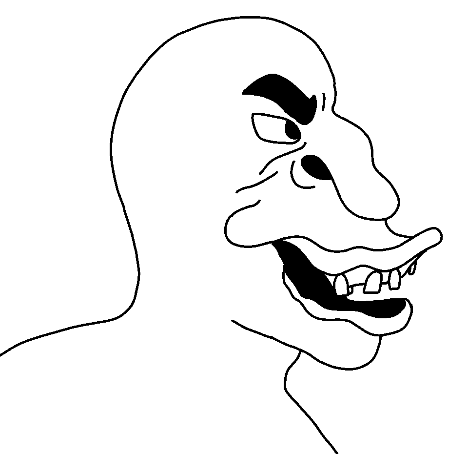 peruvianmutt, peruvianmutt side, sidejaks, big nose, crooked teeth, irregular teeth, no beard, no glasses, nose, open mouth