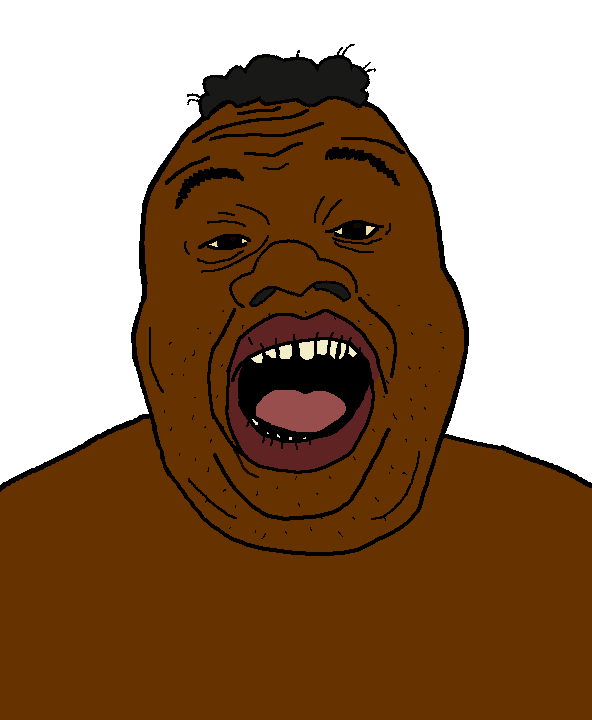 sheeeit, alicia, apelicia, niggerjak, fusionjaks, black hair, black skin, dark brown eyes, hair, large nose
