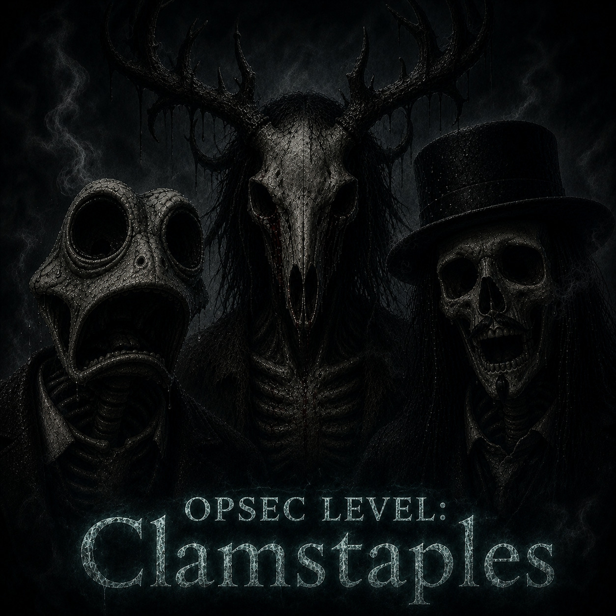 opsec demon, pepe, pepelaugh, doctos, opsec level, black suit, black tie, bone, bones, brown suit