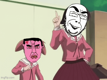 chudjak, cobson, cobsontalks, pol face, 1soyjak, angry, animated, anime, anime girl, bald