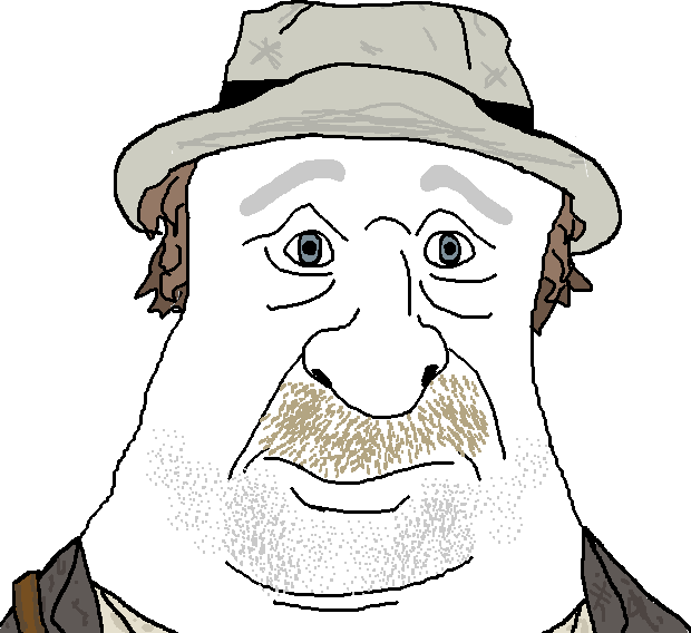 pissluffare, pissluffare front, 1soyjak, blonde hair, blue eyes, closed mouth, clothes, coat, front view, frown