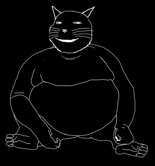 gapejak, massjak, massmeowjak, wholesome soyjak, 1soyjak, animal, bald, black background, cat, cat ears