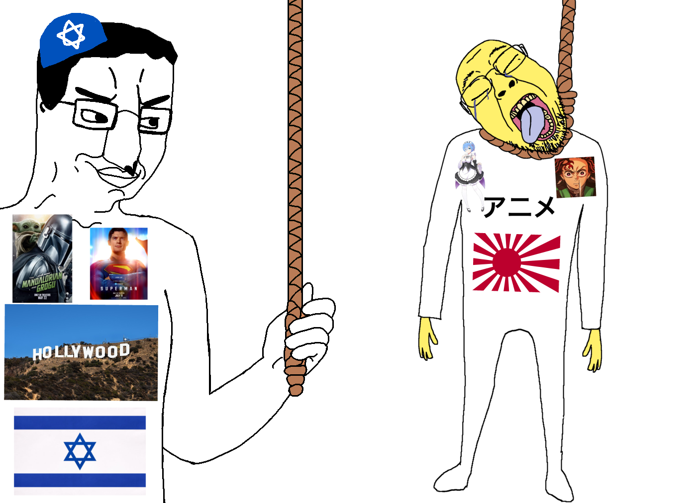 superman, bernd, chudjak, chudjak (smug), hanging troonjak, troonjak, ack, anime, clothes, demon slayer