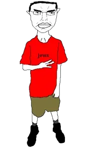 chudjak, pol face, unbotheredchud, clothes, full body, glasses, judaism, peace sign, religion, soyjak