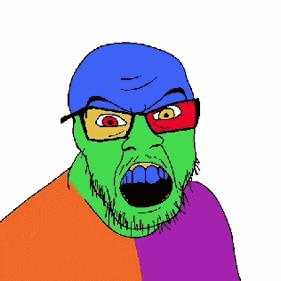 feraljak, colorjak, skeletonjak, anatomy, angry, animated, bald, black eyes, clothed, eyebrows
