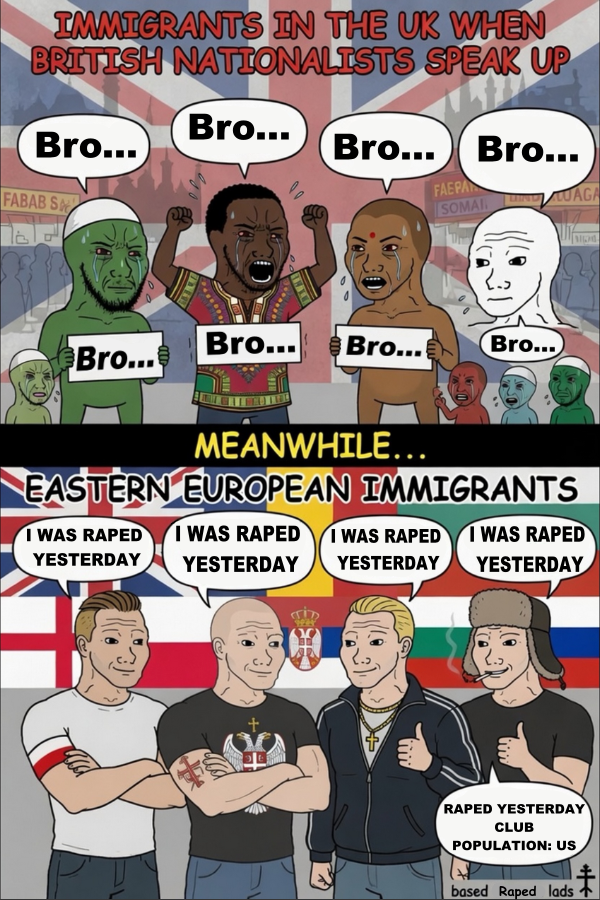 thales, wojak, i was raped yesterday, bro..., brown skin, bulgaria, clothes, eastern european, england, green skin
