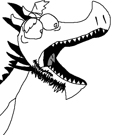 crimsonvoidhydra1488, dragonjak, doctos, 1soyjak, animal, bald, dragon, glasses, long neck, monochrome