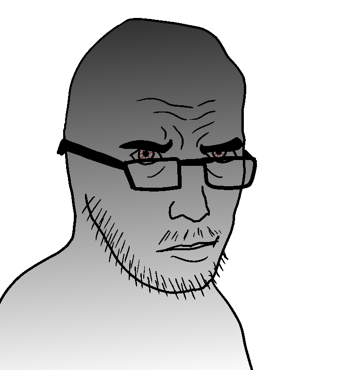 unknown, zoojak, 1soyjak, angry, annoyed, bald, black and white, closed mouth, eyebags, forehead lines