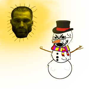 Melting gigachad and snowman crboy.png
