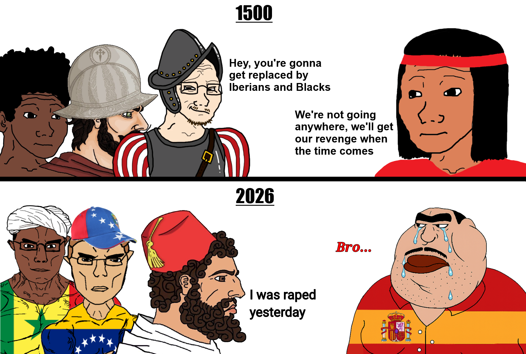 wojak, yes chad, chudjak, soyak, hindumutt, i was raped yesterday, armor, black skin, brown skin, chad