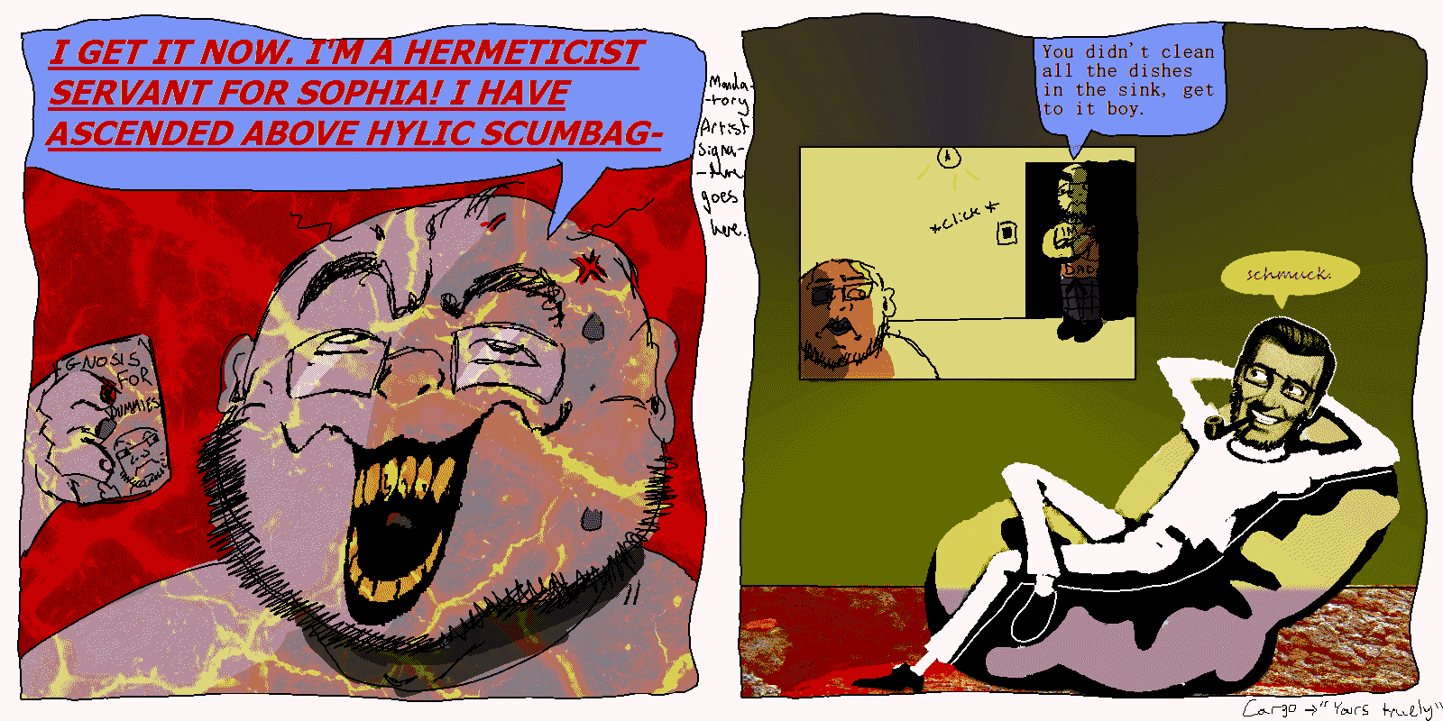 cargo, markiplier soyjak, unknown, neutralplier, 3soyjaks, bald, bean bag, black hair, book, christianity