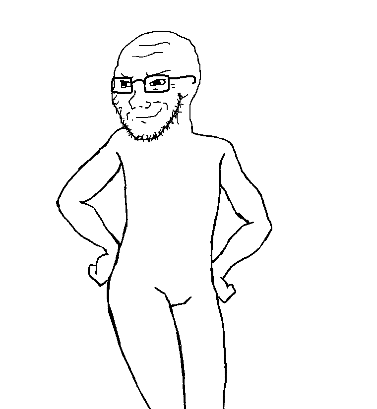 greenfag, soyak, soyak (smug), 1soyjak, animated, bald, black eyes, closed mouth, dance, fixed