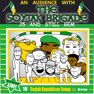 chudjak, feraljak, gapejak, impish soyak ears, markiplier soyjak, nojak, soyak, chudjak front, wholesome soyjak, album cover