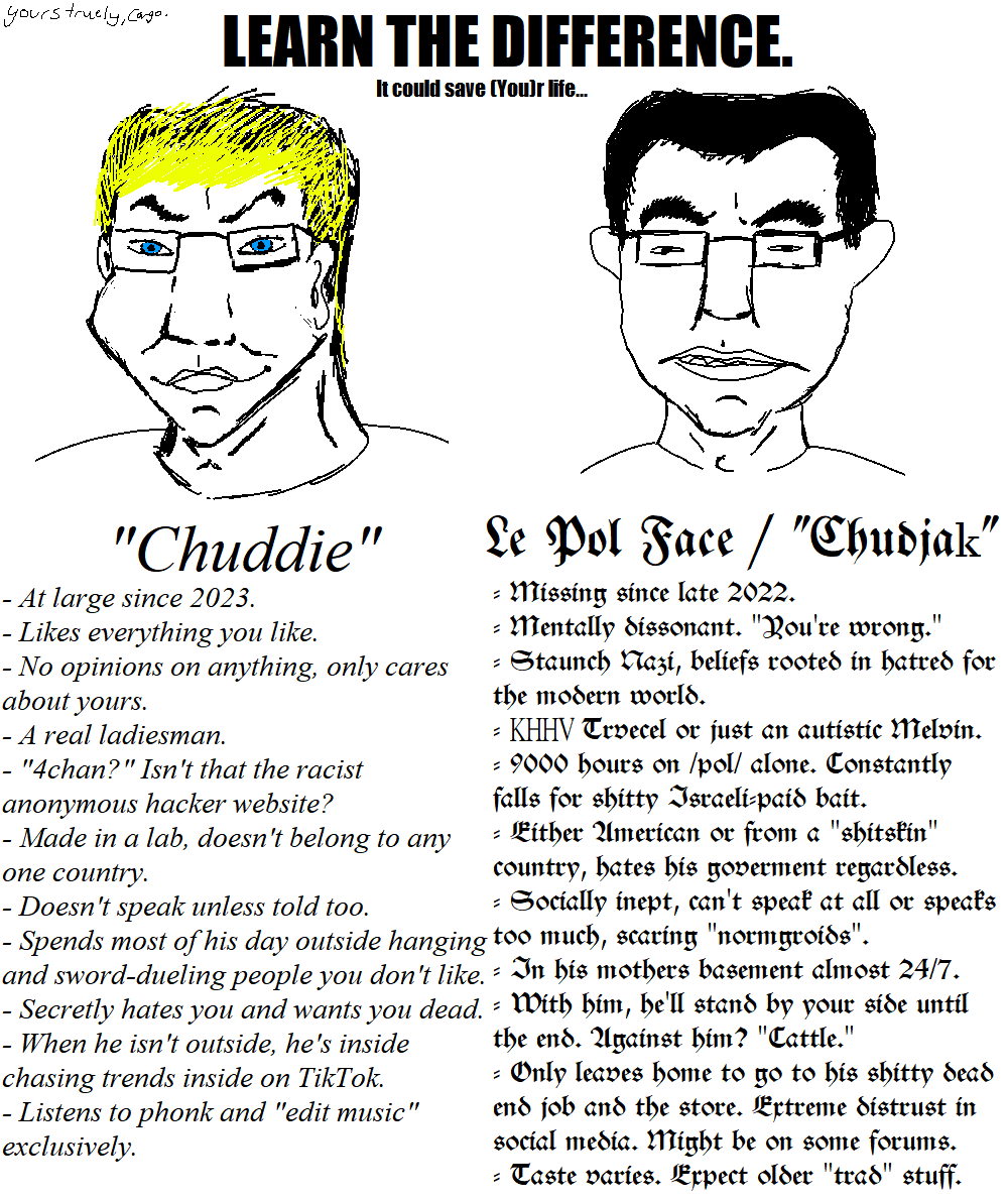 cargo, chudjak, /pol/, 2soyjaks, black eyes, blonde hair, blue eyes, closed mouth, comparison meme, front view