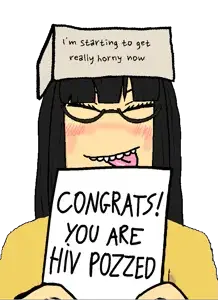 232740 - soybooru.com - blush closed_mouth clothes eyebrows female glasses hair hat i'm_starting_to_get_really_horny_now i'm_starting_to_get_really_scared_now kuromi long_hair looking_at_you necklace slant_eyes soychang s.png
